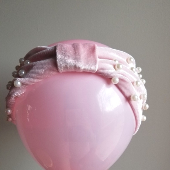 Women's Velvet headwrap hair band pink nwt - Picture 3 of 4